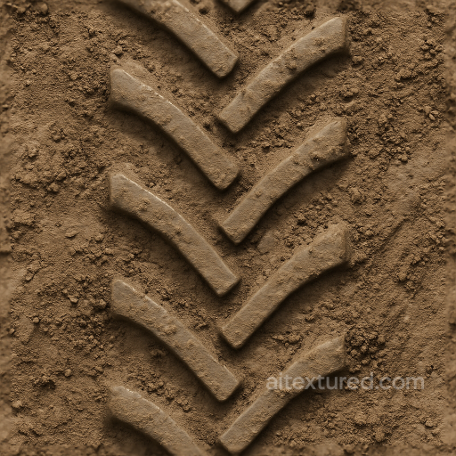 Tractor Tire Agricultural Tire Tire Track Mud Muddy Tire Tread seamless Tire prints PBR texture