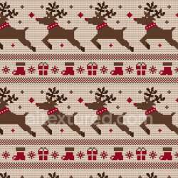 seamless Seamless 3D PBR Knitted Christmas Reindeer Digital Paper Texture texture 8k free download PBR