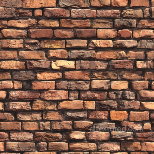 Cracked Brick Wall Texture With Weathered Red And Brown Bricks seamless Brick PBR texture