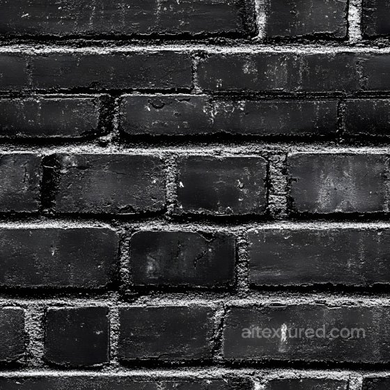 Cracked Black Brick Wall Texture with Rough Mortar Detailing Brick texture preview