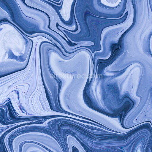 High-Resolution Blue Swirled Marble Texture for PBR 3D Materials