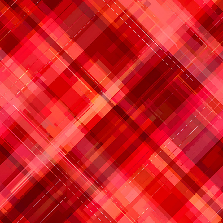 with Bold Red Abstract Plaid and Geometric Overlays seamless PBR texture preview