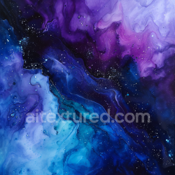 seamless Seamless 3D Alcohol Ink PBR Texture Featuring Deep Blue and Violet Fluid Swirls texture 8k free download PBR