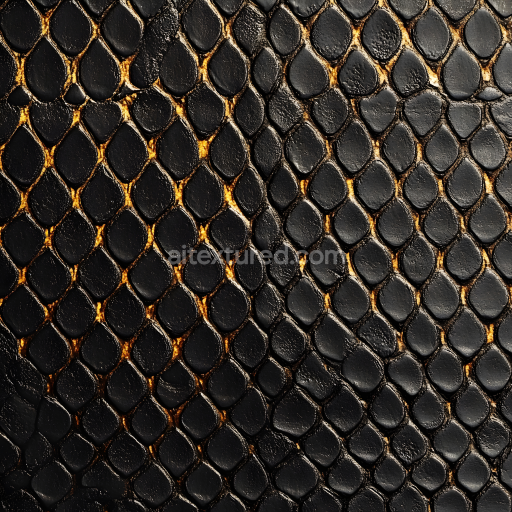 Seamless 3D PBR Texture of Dark Reptile Scaled Skin with Organic Detail