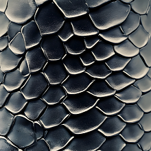Seamless 3D PBR Reptilian Scale Skin Texture with High-Gloss Dark Scales texture preview