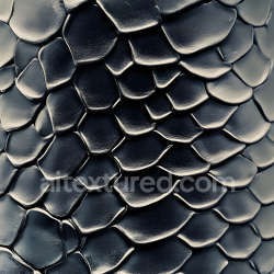 seamless Seamless 3D PBR Reptilian Scale Skin Texture with High-Gloss Dark Scales texture 8k free download PBR