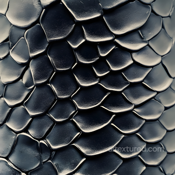 Reptilian Scale Skin Texture with High-Gloss Dark Scales Skin texture preview