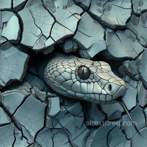 Cracked Ceramic Surface PBR Texture with Fractured Shards and Jagged Holes seamless Cracked & Holes PBR texture