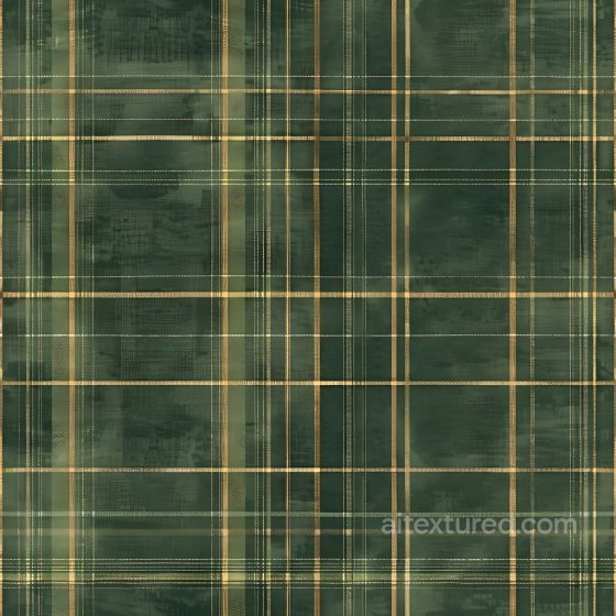 Plaid Patterned Antique Metal PBR Texture in Green and Gold Plaid texture preview