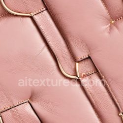 seamless Seamless 3D PBR Pink Quilted Leather Texture with Gold Buckle Accents and Fine Grain texture 8k free download PBR