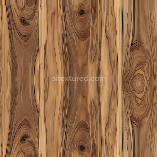 Seamless 3D PBR Texture of Rustic Warm Wood Planks with Knots and Grain