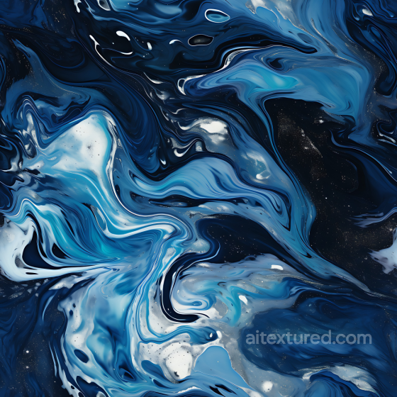 Blue and Silver Marble PBR Texture with Swirling Vein Patterns Marble texture preview