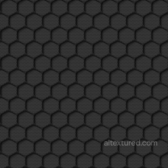 Hexagonal Black Perforated Metal Grille Mesh | Free PBR Metal texture preview