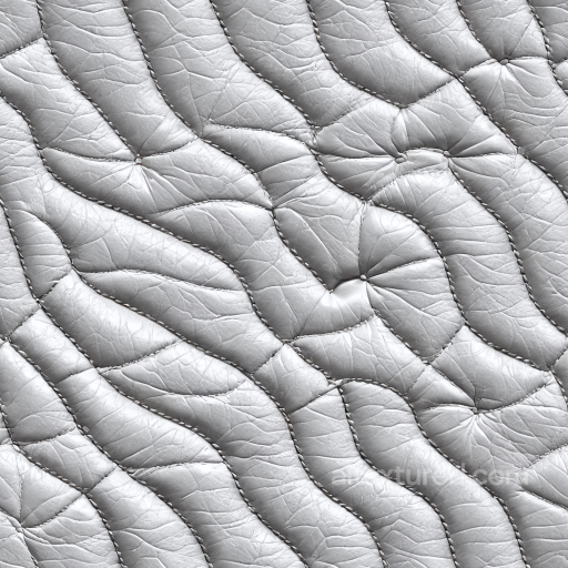 gray Stitched Quilted Leather Upholstery Texture with Wrinkles seamless Leather PBR texture