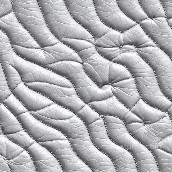 gray Stitched Quilted Leather Upholstery Texture with Wrinkles Leather texture preview