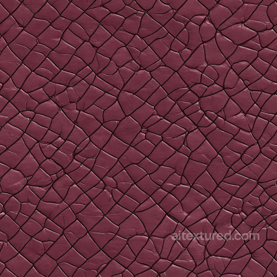 cracked maroon leather PBR texture with detailed grain and deep fissures Leather texture preview