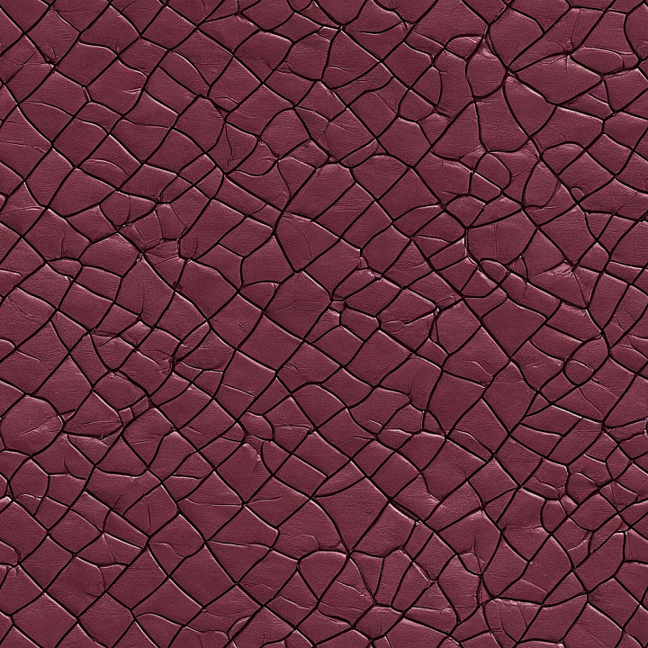 Cracked Maroon Leather With Detailed Grain And Deep Fissures seamless PBR texture preview