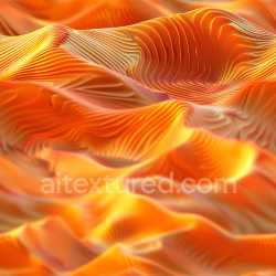 seamless Seamless 3D PBR Texture with Glossy Orange Wave Ridges and Smooth Flowing Contours texture 8k free download PBR