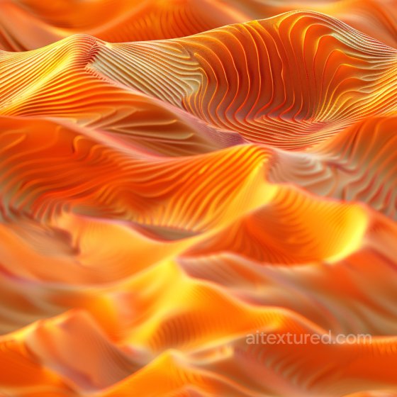 with Glossy Orange Wave Ridges and Smooth Flowing Contours Glossy texture preview