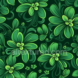 seamless Seamless 3D PBR Texture of Green Floral Pattern with Swirling Leaves texture 8k free download PBR