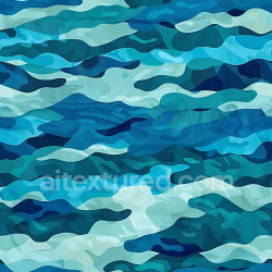 seamless Seamless 3D Naval Blue Camouflage PBR Texture with Fluid Organic Shapes texture 8k free download PBR