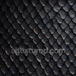 seamless Seamless 3D PBR Texture of Black Reptilian Skin Featuring Detailed Overlapping Scales texture 8k free download PBR