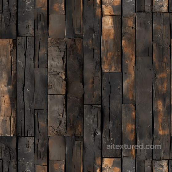 Charred, Weathered Wood Planks Seamless Texture Wood texture preview