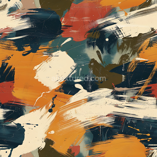 Seamless 3D Stylized Artistic Brushstroke Camouflage PBR Texture