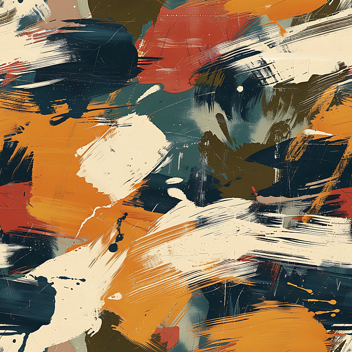Stylized Artistic Brushstroke Camouflage seamless PBR texture preview