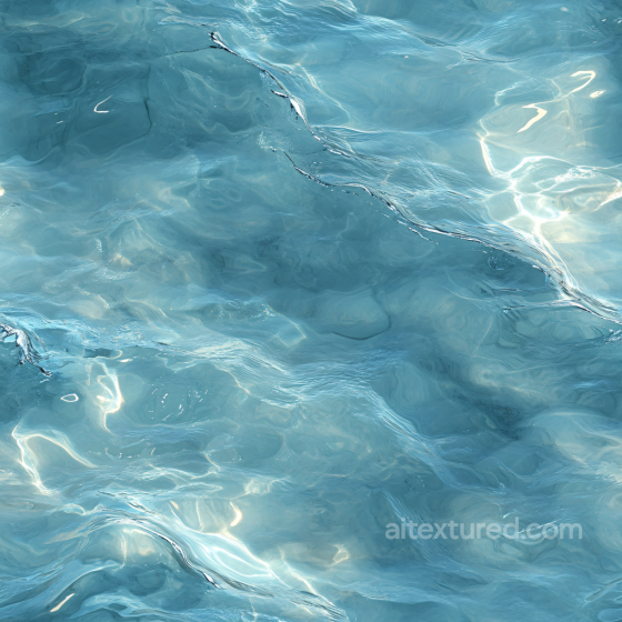 Clear Calm Water Seamless Texture with Soft Rippling Waves and Light Caustics Water texture preview