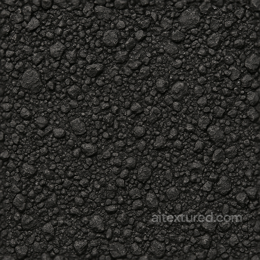 Coal Granules Surface Rough Compacted Black seamless Coal PBR texture