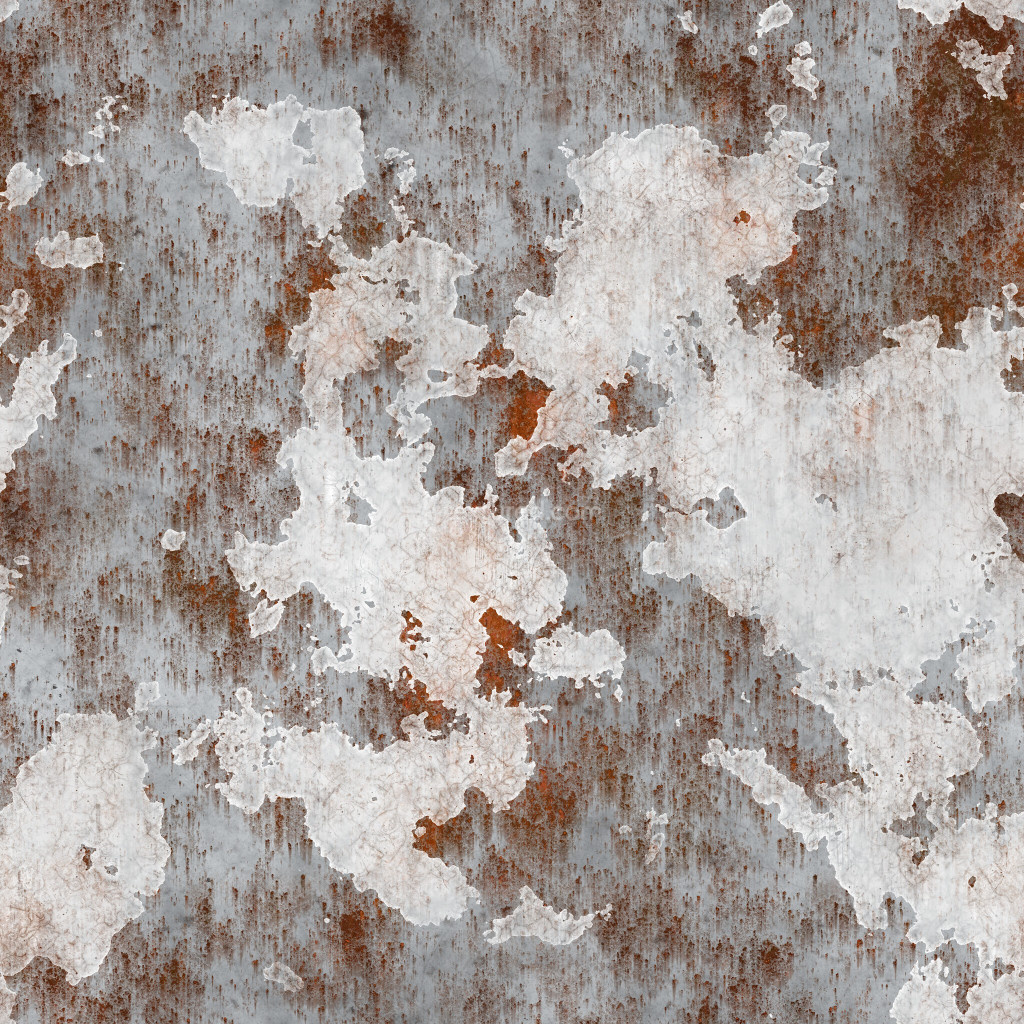 Seamless painted metal texture with rust and wear patterns