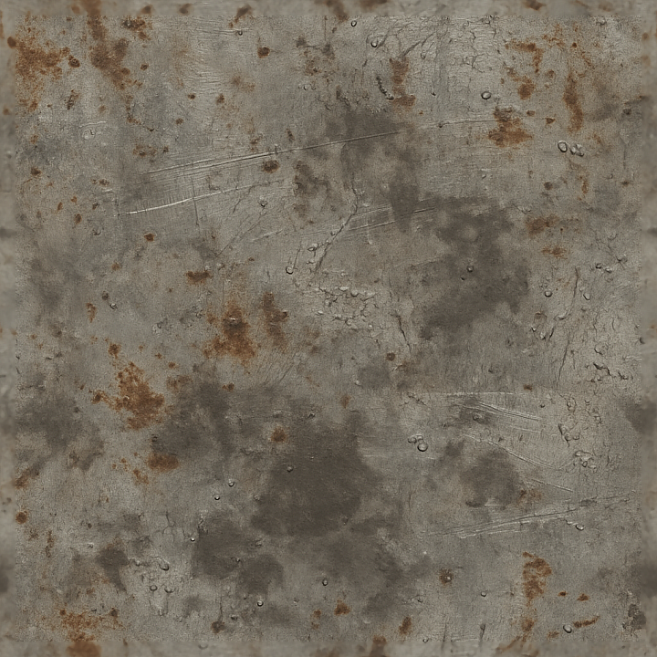 Rust Stains And Paint Scratches Overlay For Realistic Surface Detailing seamless PBR texture preview