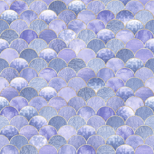 Mermaid Scale Texture with Blue-Violet Pattern and Soft Metallic Sheen seamless Mermaid Scale  PBR texture