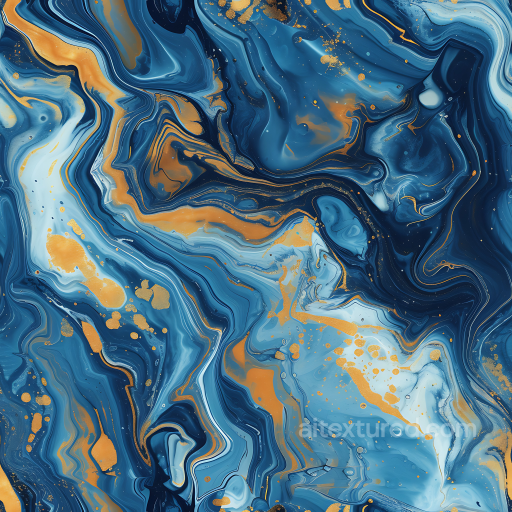 Blue Marble PBR Texture Featuring Polished Gold Vein Patterns seamless Marble PBR texture