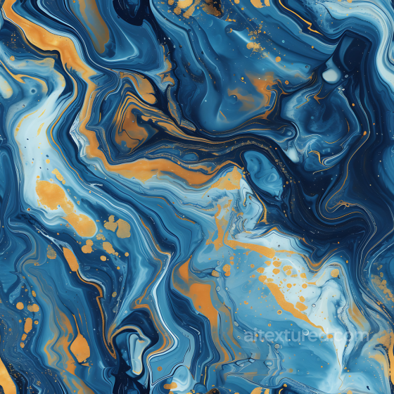 Blue Marble PBR Texture Featuring Polished Gold Vein Patterns Marble texture preview