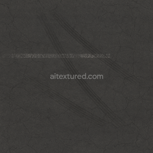Seamless 3d texture pbr 8k asphalt smooth dark asphalt with tire marks and faded paint