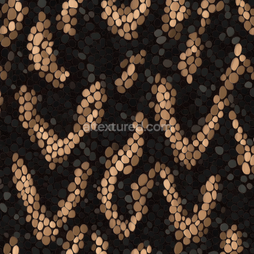 Seamless 3D Stylized Reptile-Like Skin PBR Texture with Organic Scale Pattern