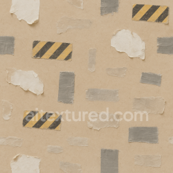 seamless Seamless 3d texture pbr 8k peeling stickers and duct tape residue with torn paper and sticker tears effects texture 8k free download PBR