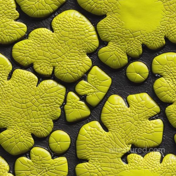 Cracked Yellow-Green Leather Texture With Irregular Shapes Leather texture preview