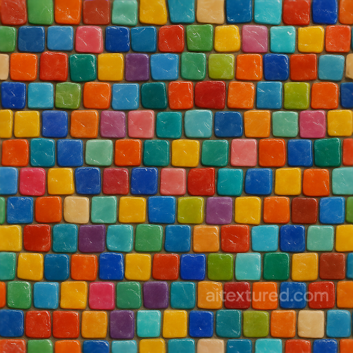 Smalti Glass Mosaic Tiles With Colorful Smalti Pieces And Glossy Finish seamless Mosaic PBR texture
