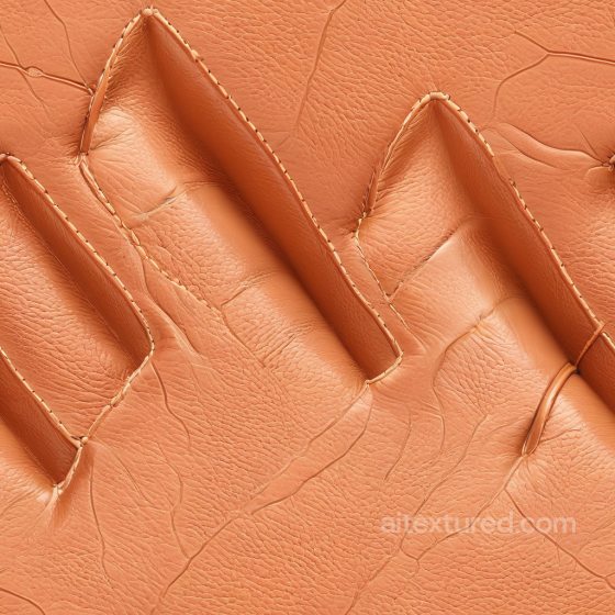 Soft Tan Leather Texture with Stitching and Wrinkles Leather texture preview