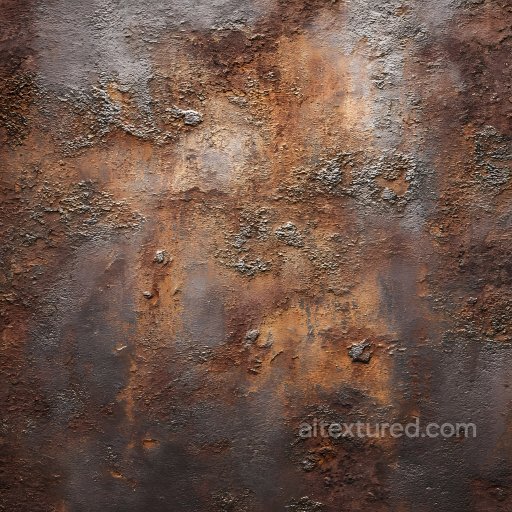 Rusty Metal Texture with Cracked and Eroded Rust Layers seamless Rust PBR texture