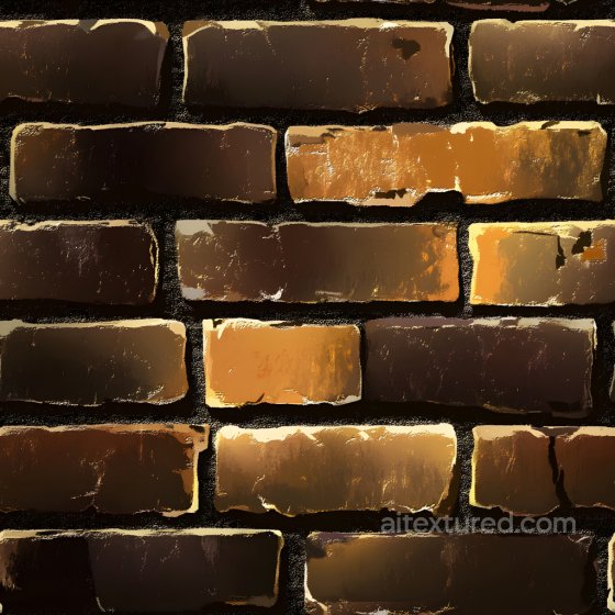 Cracked Brown Brick Wall Texture with Chipped Edges Brick texture preview