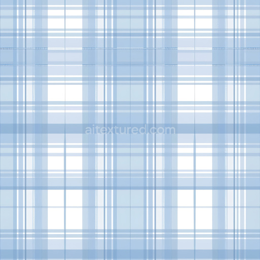 Seamless 3D PBR Metal Texture with Light Blue Plaid Pattern and Soft Reflective Finish