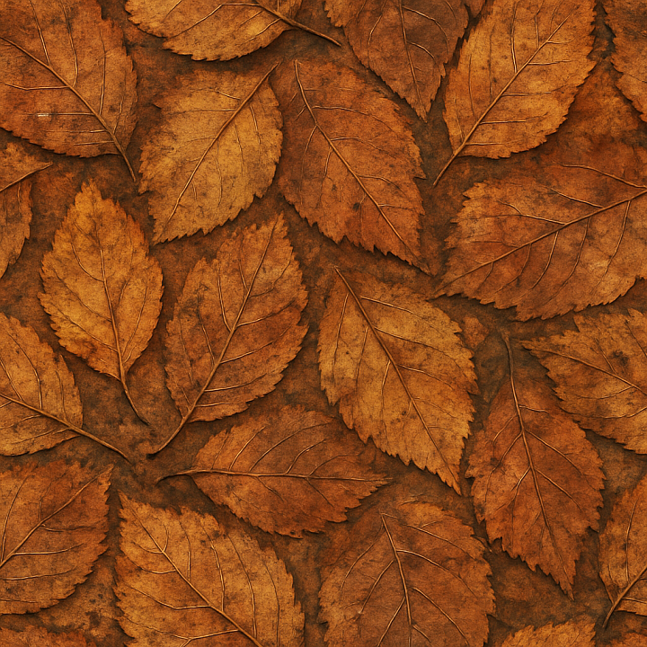 Aged Autumn Leaves seamless PBR texture preview