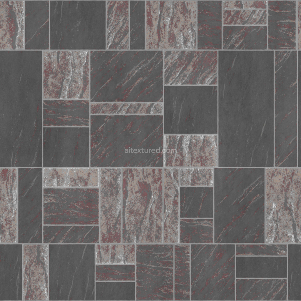 Seamless PBR tiles texture for 3D rendering