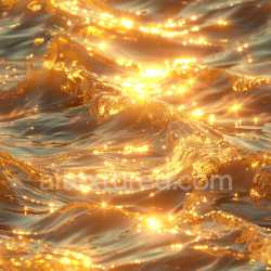 seamless Seamless 3D PBR Glossy Golden Wave Texture with Luminous Highlights texture 8k free download PBR