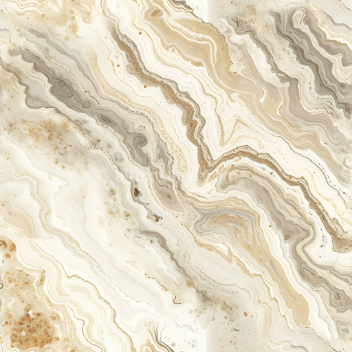 Seamless 3D Ivory and Champagne Marble PBR Texture with Organic Veins