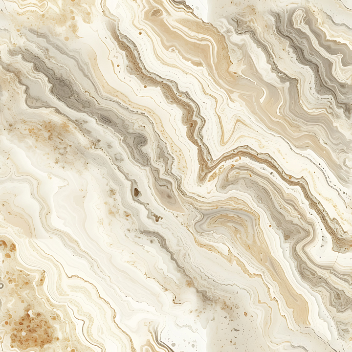 Ivory and Champagne Marble with Organic Veins seamless PBR texture preview